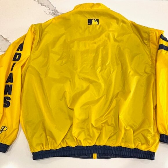 VTG 90s Cleveland Indians Chief Wahoo Pro Player Windbreaker Jacket XL MLB Rare - Picture 6 of 13